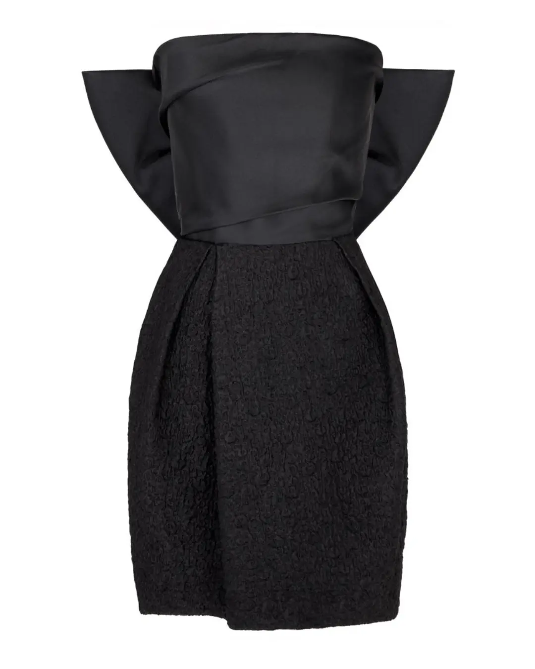 Noir Sculpt Off-Shoulder Cocktail Dress