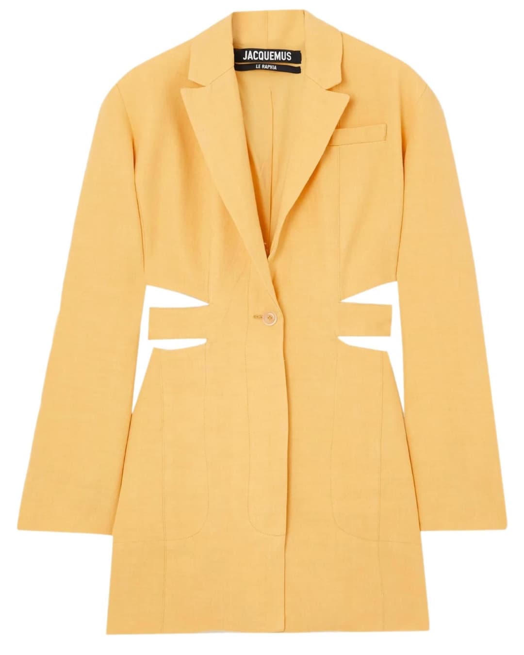 Bari cutout linen-blend mini dress